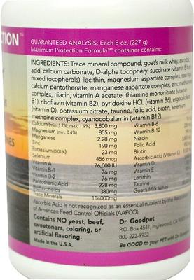 Maximum Protection Vitamins & Minerals Healthy Skin, Coat & Bones Dog & Cat Supplement, 8-oz jar