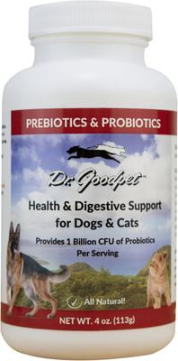 Prebiotics & Probiotics Health & Digestive Support Dog & Cat Supplement, 4-oz jar