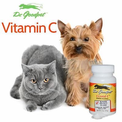 Crystal C Buffered Vitamin C Crystals Dog & Cat Supplement, 2-oz jar