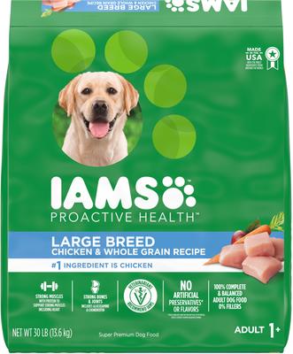 Paquete: Alimento húmedo Iams ProActive Health Classic Ground con pollo y arroz integral + Alimento seco para perros de razas grandes con pollo real