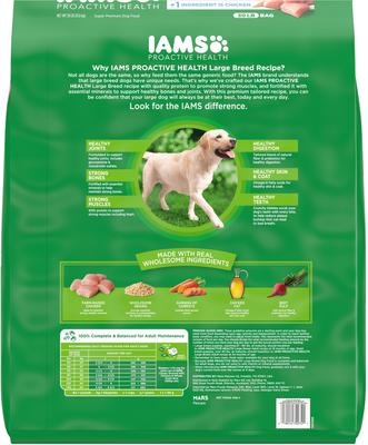 Paquete: Alimento húmedo Iams ProActive Health Classic Ground con pollo y arroz integral + Alimento seco para perros de razas grandes con pollo real