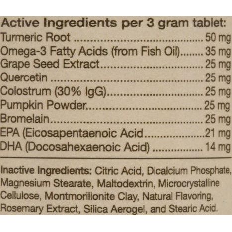 NaturVet, Aller-911 Allergy Aid Chewable Tablets, antioxidantes, omega-3 y cúrcuma para perros y gatos, 60 tabletas