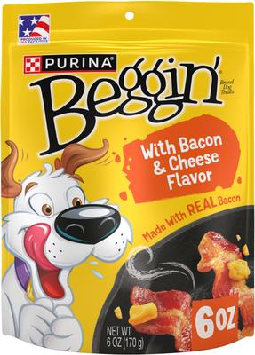 Strips Bacon & Cheese Flavor Dog Treats, 6-oz