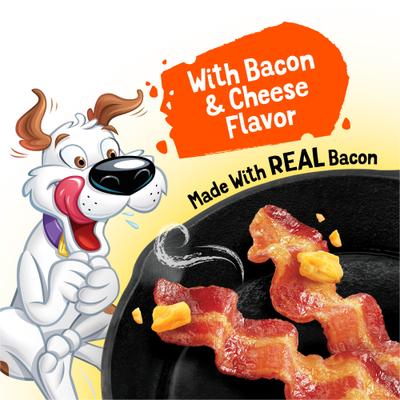 Strips Bacon & Cheese Flavor Dog Treats, 6-oz