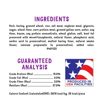 Strips Beef & Bacon Flavor Dog Treats, 6-oz