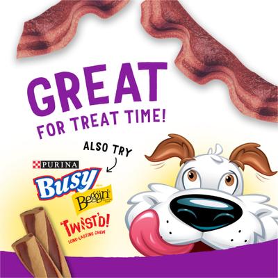 Strips Beef & Bacon Flavor Dog Treats, 6-oz