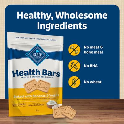 Health Bars Baked with Banana & Yogurt Dog Treats, 16-oz