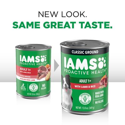Bundle: Iams ProActive Health Adult with Chicken & Whole Grain Rice + Lamb & Rice Ground Canned Dog Food