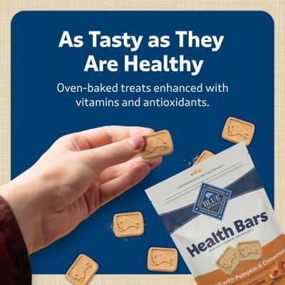 Health Bars Baked with Pumpkin & Cinnamon Dog Treats, 16-oz