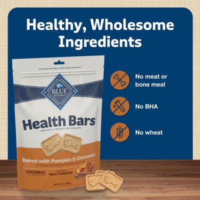 Health Bars Baked with Pumpkin & Cinnamon Dog Treats, 16-oz
