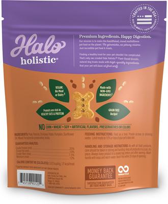 Plant-Based Dog Treats with Peanuts & Pumpkin Vegan Dog Treat, 8-oz