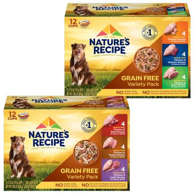 Bundle: Nature's Recipe Prime Blends Variety Pack + Original Variety Pack Wet Dog Food
