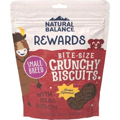 Rewards - Galletas crujientes para perros con sabor a bisonte de raza pequeña, bolsa de 8 oz, paquete de 2