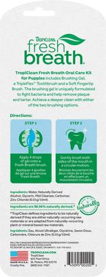 Bundle: TropiClean Fresh Breath Puppy Oral Care Kit + Burt's Bees Tearless Puppy Shampoo with Buttermilk for Dogs