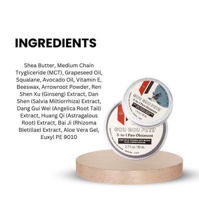 3-in-1 Paw Ointment Dog & Cat Cream, 2-fl oz bottle, 1