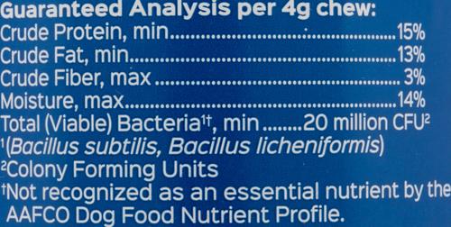 Masticables blandos con probióticos para perros medianos y grandes, 60 unidades