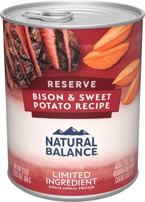 Limited Ingredient Reserve Bison & Sweet Potato Recipe Wet Dog Food, 13-oz can, case of 12