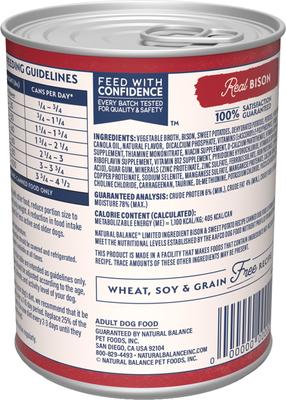 Limited Ingredient Reserve Bison & Sweet Potato Recipe Wet Dog Food, 13-oz can, case of 12