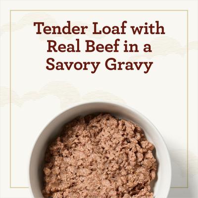 Filet Mignon Flavor Tender Loaf in Gravy, Wet Dog Food, 3.5-oz cup, case of 12