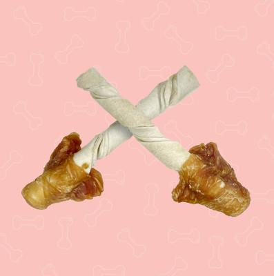 Triple Flavor Wings Sirloin, Lamb, & Chicken Highly Digestible Rawhide Dog Treat Chews, 10 count