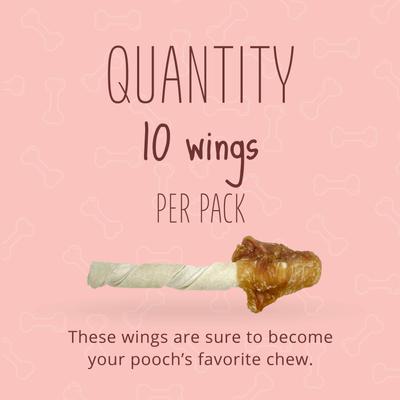 Triple Flavor Wings Sirloin, Lamb, & Chicken Highly Digestible Rawhide Dog Treat Chews, 10 count