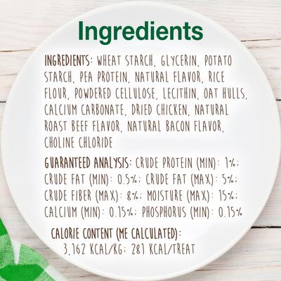 Healthy Edibles Longer Lasting Chicken Flavor Dog Bone Treats, Medium, 2 count