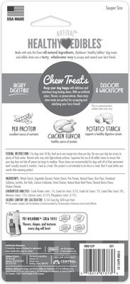 Healthy Edibles All-Natural Long Lasting Chicken Dog Chew Treats X-Large