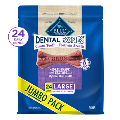 Dental Bones - Premios dentales para perros de razas grandes (24 unidades)