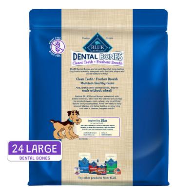 Dental Bones Large Breed Dog Dental Treats, 24 count