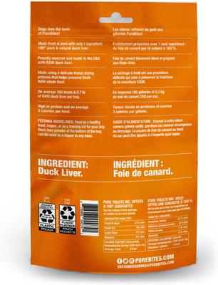 Duck Liver Freeze-Dried Raw Dog Treats, 2.6-oz bag