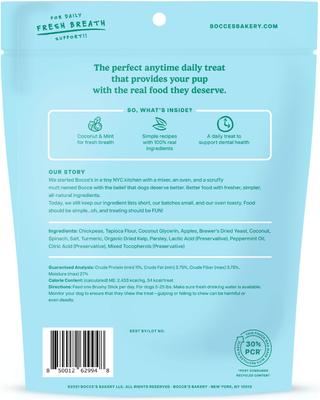 Dailies Brushy Sticks Small Coconut & Mint Recipe Dental Dog Treats, 13-oz bag