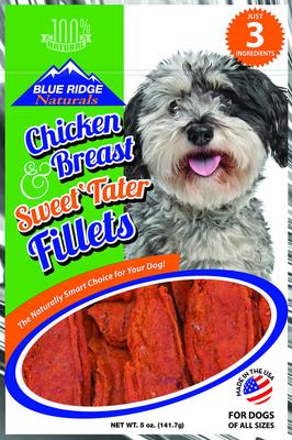 Chicken Breast & Sweet Tater Fillets Dog Treats, 5-oz bag