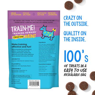 ¡Train-Me! Minis de carne de res, premios suaves y masticables para perros, bolsa de 280 g
