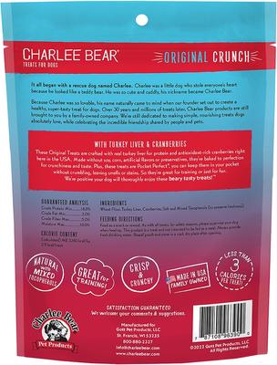 Bundle: Charlee Bear Turkey Liver & Cranberries Flavor + Chicken Soup & Garden Veggie Flavor Dog Treats
