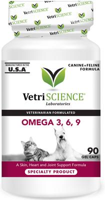 Omega 3, 6, 9 Softgels Supplement for Cats & Dogs, 90 count