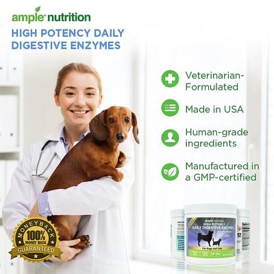 High Potency Daily Digestive Enzymes Dog & Cat Supplement, 7.05-oz jar