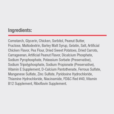 Peanut Butter Flavored Rawhide-Free Large Hard Chew Dog Treats, 3 count