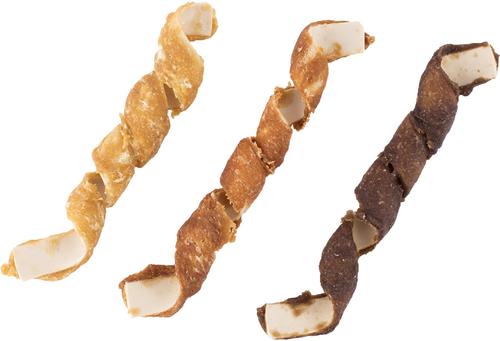 Spirals Variety Pack Real Chicken, Beef, Bacon, Cheese, Sweet Potato & Wholesome Vegetables Rawhide-Free Dog Chews, 18 count