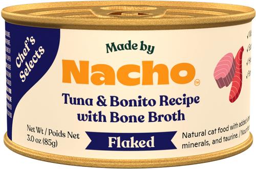Flaked Tuna & Bonito Recipe in Bone Broth Grain-Free Wet Cat Food, 3-oz can, case of 12