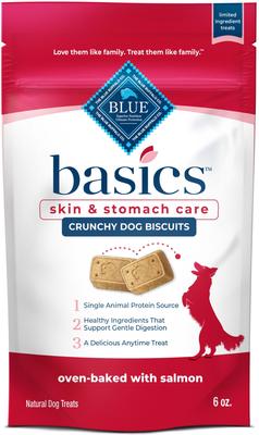 Basics Skin & Stomach Care Biscuits Salmon & Potato Dog Treats, 6-oz bag, bundle of 2