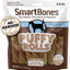 Puffy Rolls Real Peanut Butter & Bison Rawhide-Free Dog Chew Treats, 8 count