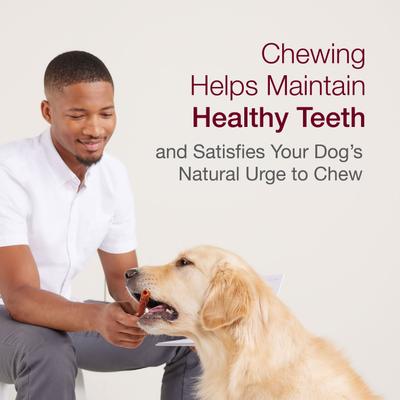 Puffy Rolls Real Peanut Butter & Bison Rawhide-Free Dog Chew Treats, 8 count