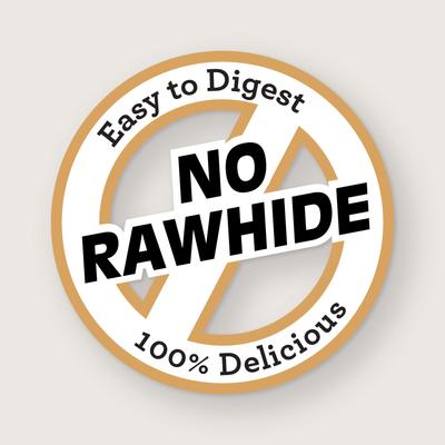 Puffy Rolls Real Peanut Butter & Bison Rawhide-Free Dog Chew Treats, 8 count