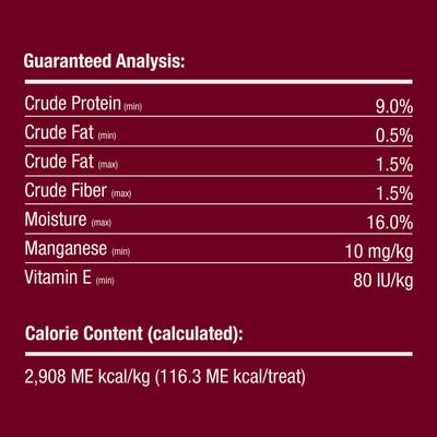 Puffy Rolls Real Peanut Butter & Bison Rawhide-Free Dog Chew Treats, 8 count