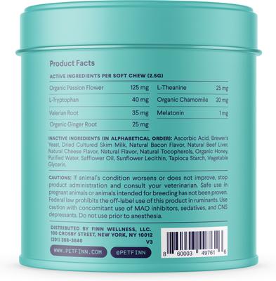 Bundle: Finn Allergy & Itch Beef Liver Flavored Soft Chew Allergy, 90 count + Calming Aid Soft Chew Dog Supplement, 90 count