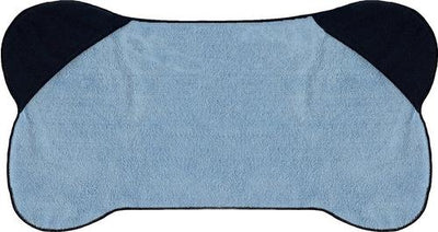 Bone Shaped Microfiber Bath Towel with Pockets, Blue
