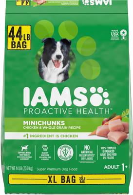 Paquete: Iams Proactive Health MiniChunks - Alimento seco con pollo y cereales integrales en croquetas pequeñas + Pedigree Choice Cuts en salsa (paquete variado) - Alimento húmedo para perros