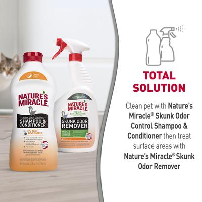 Skunk Odor Remover Dog Shampoo & Conditioner, Citrus Scent, 32-fl oz bottle