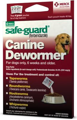 Dewormer for Hookworms, Roundworms, Tapeworms & Whipworms for Large Breed Dogs, 3 day treatment