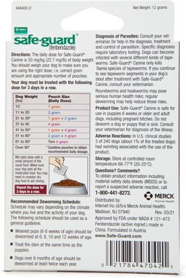 Dewormer for Hookworms, Roundworms, Tapeworms & Whipworms for Large Breed Dogs, 3 day treatment